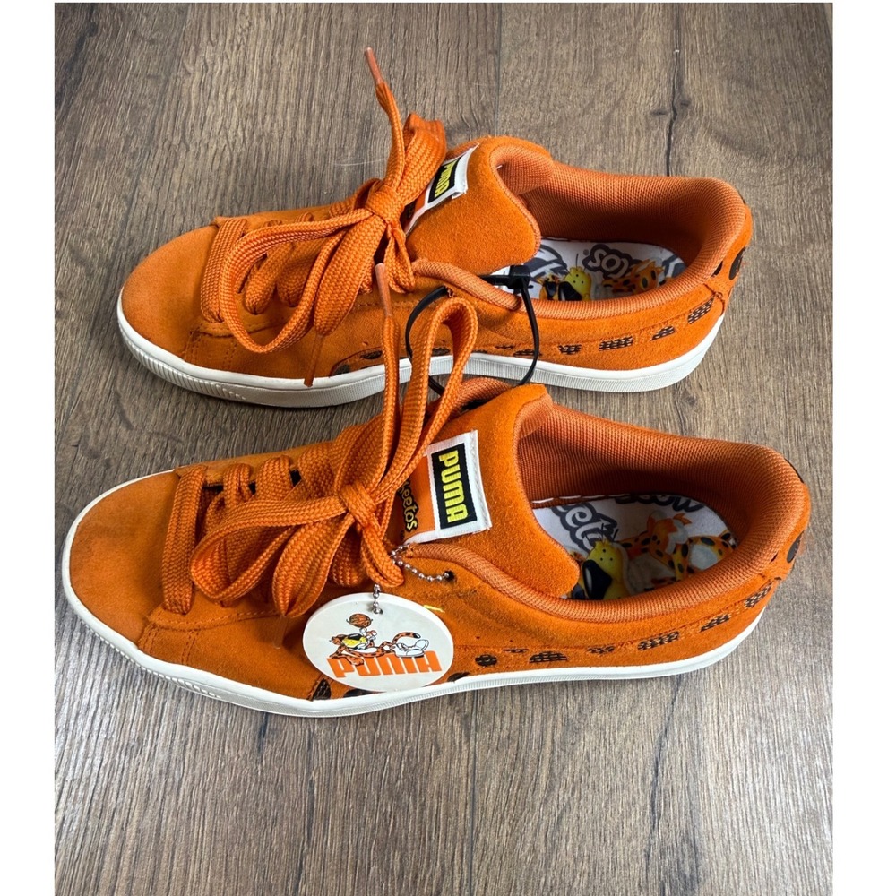 Puma x Cheetos Suede Classic Orange Black Chester Cheetah Mens 6.5 38.5